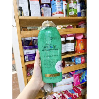 Sữa tắm OGX có hạt tẩy tế bào chết- dưỡng da -577ml -  hàng Mỹ
