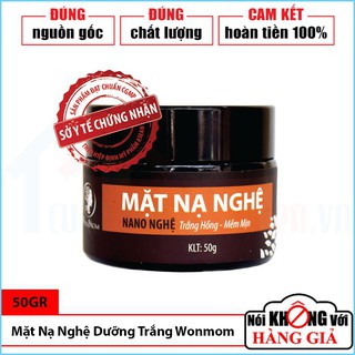 Mặt Nạ Nghệ Hữu Cơ Dưỡng Trắng Da 50Gr | Trắng Hồng | Mờ Thâm | Sáng Da | Dưỡng Ẩm - WonMom