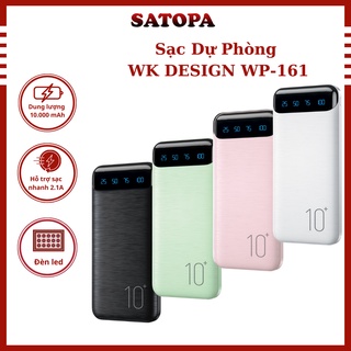 Cục xạc sạc dự phòng chính hãng 10000mAh 20000mAh WK DESIGN WP-161 chính hãng dùng cho iphone androi có đèn led hiển thị