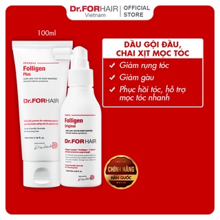 Bộ mini hỗ trợ MỌC TÓC, giúp giảm rụng tóc Dr.FORHAIR Folligen Plus x Tonic