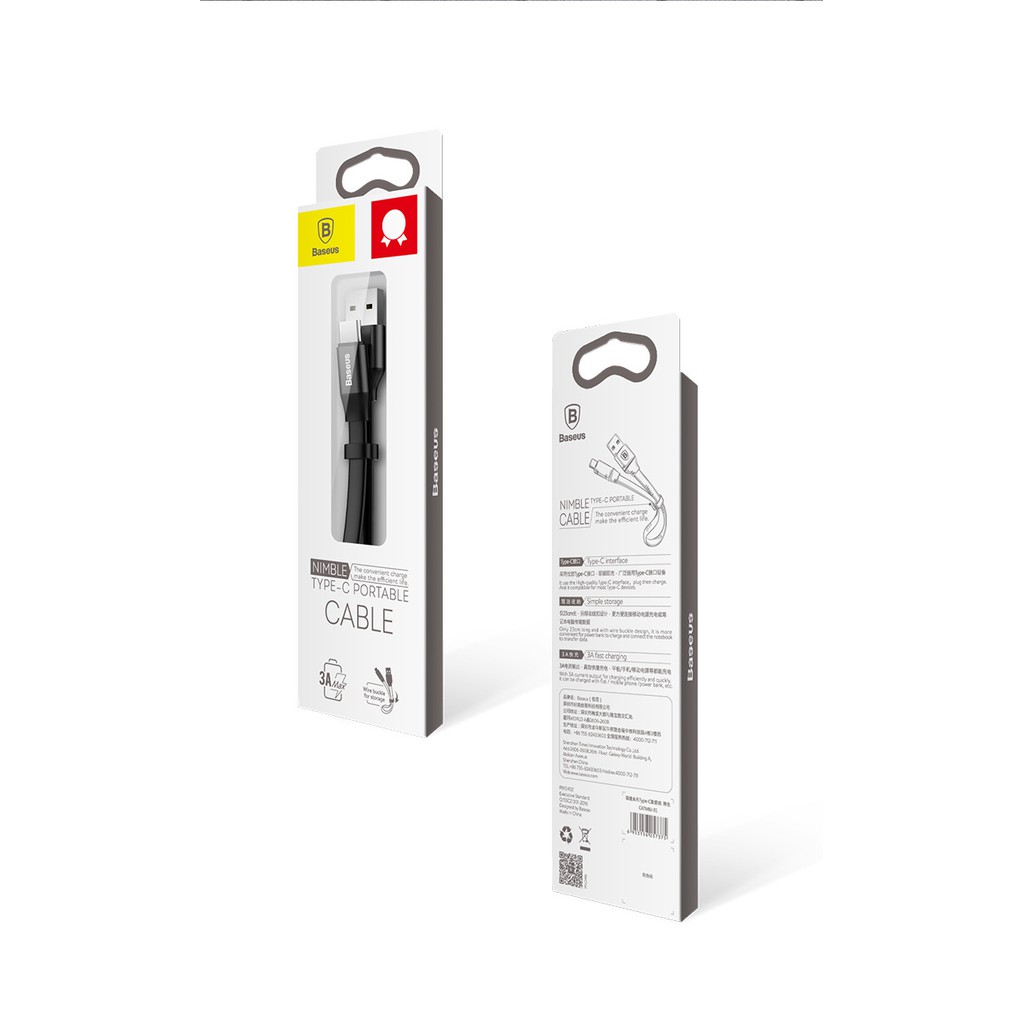 Cáp Baseus USB - Type C (23cm)