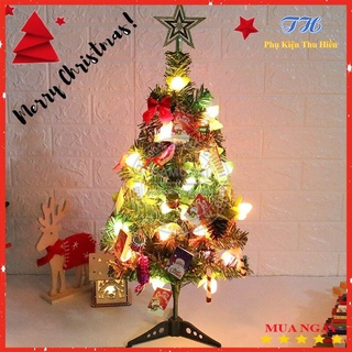 Cây thông noel để bàn 60cm trang trí giáng sinh full phụ kiện trang trí dễ thương