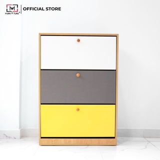 Tủ giày thông minh 3 tầng nhiều màu thương hiệu MW FURNITURE - Nội thất căn hộ