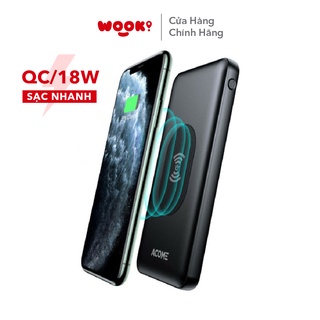 Pin Sạc Dự Phòng 10.000mAh ACOME AP106 Sạc Không Dây Qi Sạc Nhanh PD QC3.0 18W Hàng Chính Hãng Bảo Hành 18 Tháng