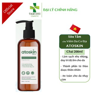 ATOSKIN SHOWER [Chai 200ml] - Sữa tắm atoskin dành cho người viêm da cơ địa [atokin]