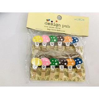 Kẹp gỗ kẹp ảnh mini hình cây nấm ngộ nghĩnh - phụ kiện Handmade.