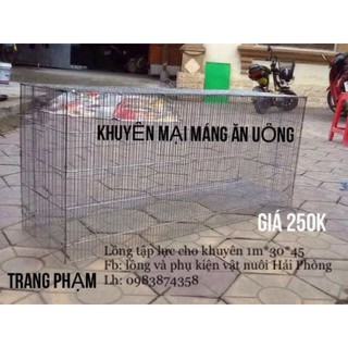 Lồng phóng cho chim, khuyên, chào mào, hàng kẽm sài gòn không han 1m*30*45