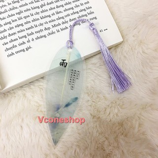 Bookmark gân lá cổ trang ép mỏng kẹp sách đánh dấu sách