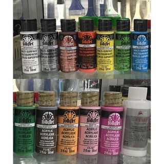Màu Acrylic FolkArt PLAID USA Mỹ Lọ 59 ml vẽ gốm sứ thuỷ tinh tường vải các loại FolkArt Acrylic Premium