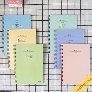 [Mã 155LIFESALE giảm 8% đơn 99k] Vở 80 trang B5 Klong gáy lò xo bìa nhựa Pastel sổ Klong