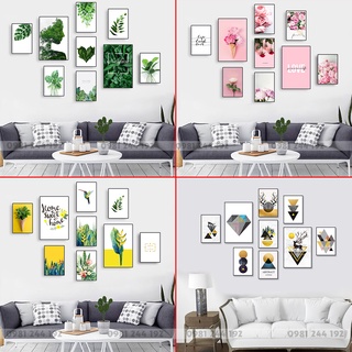 Bộ 9 tranh treo tường phòng khách đẹp, Tranh trang trí hiện đại mới nhất 2021 | Tranh Decor 3H