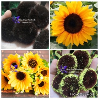 1 NHUỴ HƯỚNG DƯƠNG làm hoa voan, hoa giấy kích thước 4.5cm, 5.5cm