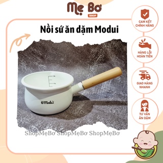 NỒI QUÁNH CERAMIC CÁN GỖ CHO BÉ ĂN DẶM CÓ VẠCH CHIA ML