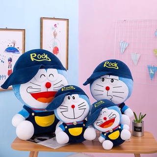 Gấu Bông Doremon Đội Mũ Chất Liệu Vải Nhung Mềm Mịn Đáng Yêu Nghộ Nghĩnh