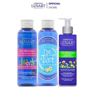 Combo sạch sâu CHRISTIAN LENART Gel rửa mặt 200ml - Tẩy trang 100ml - Toner 100ml
