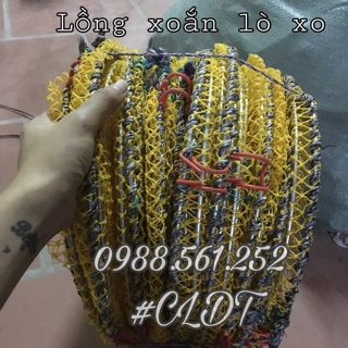 10 cái Lồng lò xo 30x60cm, màu xanh-trắng- vàng bát quái bẫy lươn trạch tôm cua