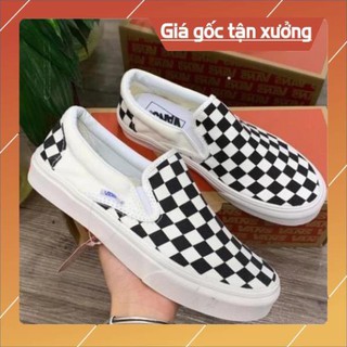 [FreeShip- Hàng Xịn] Giày van caro, giày thể thao lười slip on nam nữ full box