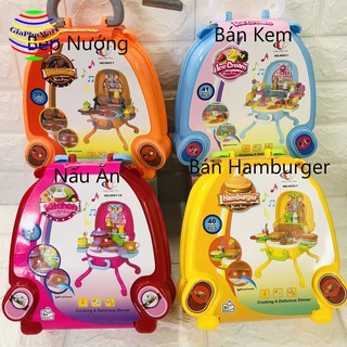 Vali Đồ Chơi Nấu Ăn - Bếp Nướng - Bán Kem - Hamburger