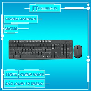 Combo Bàn Phím &amp; Chuột Không Dây Logitech MK235 - Hàng Chính Hãng