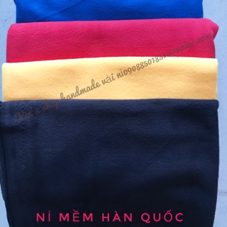 (Kích thước 20,30,40,50cm) Vải Nỉ Mềm Hàn Quốc dùng may gối handmade, gấu bông, may đồ chơi cho bé, doll và outfit doll