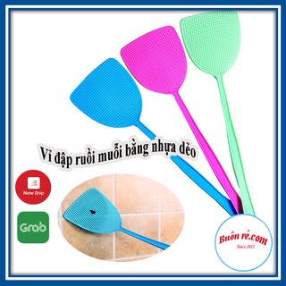 Vợt đập ruồi nhặng cán dài bằng nhựa dẻo cao cấp 01207 - Buonrecom