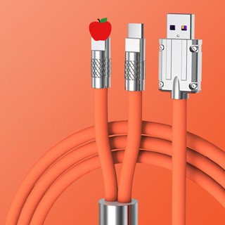 Cáp Sạc Nhanh 120W 2 Trong 1 6A Cho Apple Type C Có Đèn Báo