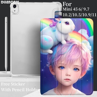 Ốp Máy Tính Bảng Có Ngăn Đựng Bút Cho iPad 2021 Pro 11 2019 2020 10.2 7 / 8th Gen 2018 9.7 5 / 6th Mini 4 5 6 Air 4 5 10.5 10.9 A341