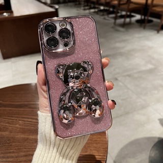 Ốp Điện Thoại Hình Gấu 3D Dạ Quang Cho Iphone 11 pro max 12 pro max 13 pro max 14 pro max 14 plus