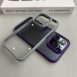 Ốp Điện Thoại Trong Suốt Chống Bụi Màu Tím / Đen / Xám Cho iPhone 14 13 12 Pro Max 14 Pro Max