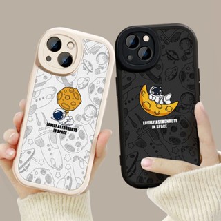 Vỏ silicon hoạt hình thời trang phi hành gia cho OPPO A5s A15 A16 A33 A96 A72 A76 A53 A11 A9 2020 A11X F9 F9pro F11