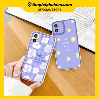 Ốp iphone - Ốp lưng iphone cạnh vuông bảo vệ camera flower nice dành cho ip 6 đến 14promax - ng318