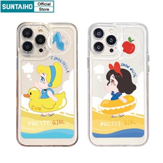 Suntaiho Ốp lưng iphone Ốp điện thoại mềm trong suốt kiểu công chúa thích hợp cho iPhone 11pro 13promax 12 pro Max Xs Max XR 7 8 Plus