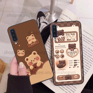 Ốp Samsung A7 2018 / A9 2018 in hình gấu chocolate kẹo ngọt siêu đẹp siêu xinh