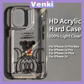VENKI - iPhone Case HD Acrylic Hard Case HD Metal Button Protection Camera Shockproof Cartoon Cute Compatible For iPhone 14 Pro Max 14 Plus 13 Pro Max 12 Pro Max 11 XR 7Plus