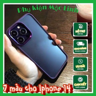 7 màu theo máy - 14 | 14 Plus | 14 Pro | 14 Pro Max - Ốp Iphone Chính hãng X&amp;M dẻo silicon kẻ chỉ viền bảo vệ camera
