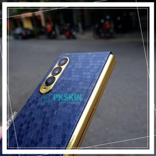 [Miếng dán cao cấp]  miếng dán skin full viền cho samsung Fold 2 , samsung Fold 3 vân honeycomb