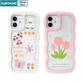 Suntaiho Ốp lưng iphone Ốp Điện Thoại mềm in hình hoa tulip thích hợp cho iphone 14 pro 14 11 Pro 13 12 Pro Max 13 Pro X XR XS Max