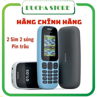 Nokia 105 2 sim mẫu mới nhất, Điện thoại nokia nghe gọi loa lớn kèm pin sạc, Bảo Hàng 12 tháng