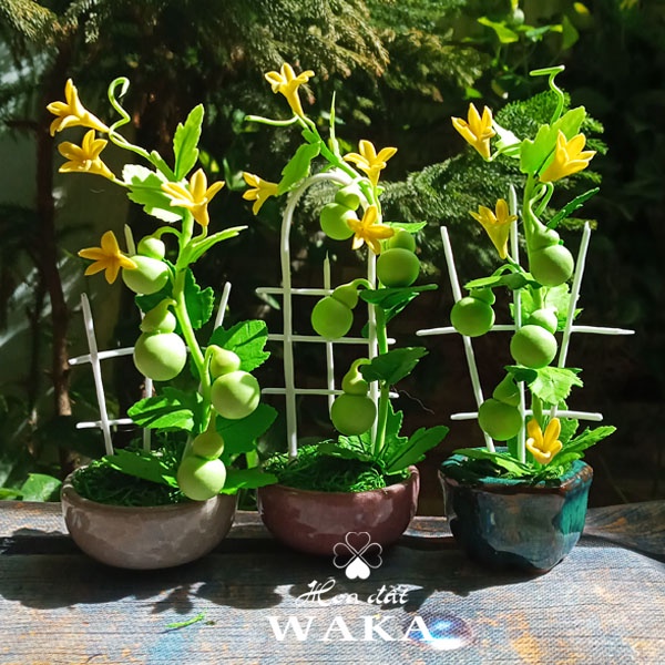 Hoa Đất Sét Mini- Bầu Hồ Lô Mini 15cm