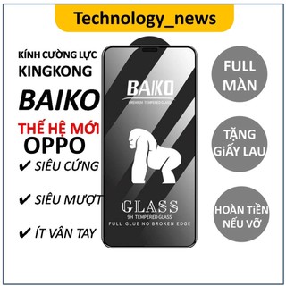 Kính cường lực BAIKO cho OPPO A52 A53 A54 A55 A57 2022 A5s A7 A12 A91 A76 A96 A92 A93 A94 A95 A73 A74 A31 A5 A9 2020 5G