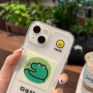 Ốp điện thoại mềm trong suốt hình chú cá sấu con thích hợp cho iphone 13 promax 12 11 Xs Xr 14