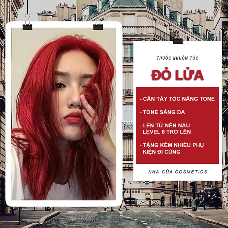 THUỐC NHUỘM TÓC MÀU ĐỎ LỬA LAVOX