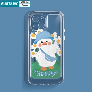 Suntaiho Ốp lưng iphone Ốp Điện Thoại Mềm Trong Suốt In Hình Vịt Hoạt Hình Cho iPhone 11 / pro / 13 pro / Max 12 pro / Max / Xs Max / XR / 7 / 8 Plus