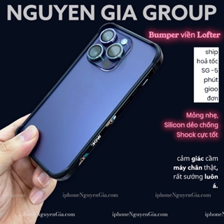 Bumper Viền iPhone 14 Pro max tím silicon dẻo Lofter  Monkey -Ốp viền silicon đen cho iP 14 Pro tại nguyễn gia group Q5