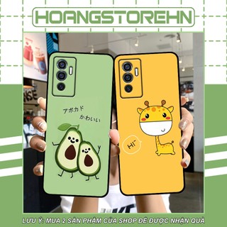 Ốp Vivo V23E in hình quả bơ, hươu, khủng long siêu dễ thương