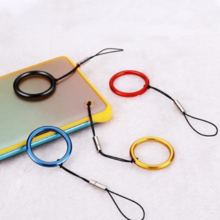 Dây gắn điện thoại - Dây điện thoại có móc tròn chất liệu nhôm cứng họa tiết trơn đơn giản