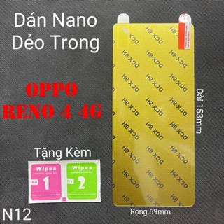(N12)Miếng Dán Màn Hình Siêu Mỏng Dẻo Nano Cường Lực DCX-9H Oppo Reno 4 4G