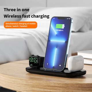 Đế Sạc Nhanh Không Dây 3 Trong 1 Cho iPhone 11 12 13Pro Max