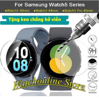 Kính cường lực 2.5D chống trầy xước bảo vệ cho đồng hồ Samsung Galaxy Watch 5 40mm / 44mm và Watch 5 pro 45mm