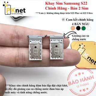 [Mã ELMS10 giảm 6% đơn 50K] Khay sim Samsung S22/S22 5G Chính Hãng [Bản 2 sim, Đủ màu sắc, Có giăng cao su chống nước]